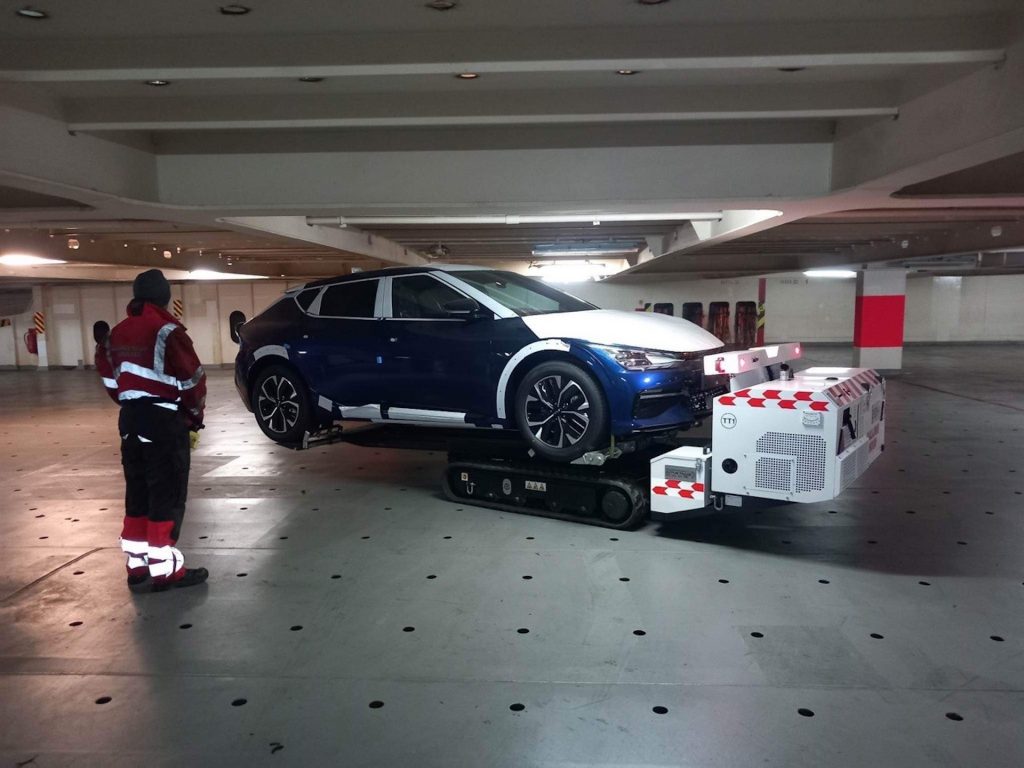 Robotic Tow Truck in underground car park